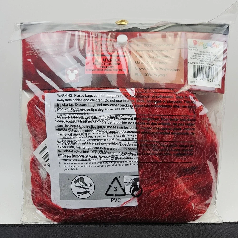 Disney Descendants‎ Rise of Red Wig Costume Accessory Adjustable New